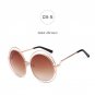 Lady Fashion Brand Designer Mirror Sun Glasses Female Hot Big Size Round Women Sunglasses