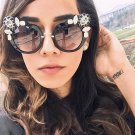 New Artificial Crystal Embellishment Cat Eye Sunglasses Women Luxury Fashion Summer Sun Glasses For 