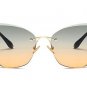 Fashion Rimless Cat Eye Sunglasses Women Brand Designer Clear Lens Gradient Sun Glasses Female UV400