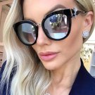 Rhinestone Sunglasses Women Fashion Brand Designer Vintage Cat Eye Sun glasses Female Style Round Gl