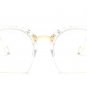 Newest Semi-Rimless Sunglasses Women Brand Designer Clear Lens Sun Glasses For Women Fashion Sunglas