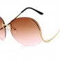 Oversized Sunglasses Women Brand Designer Rimless Woman Sun Glasses UV400 Oculos De Sol Feminino Gaf