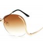 Oversized Sunglasses Women Brand Designer Rimless Woman Sun Glasses UV400 Oculos De Sol Feminino Gaf