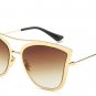 Fashion Alloy Frame Cat Eye Sunglasses Women Brand Designer Big Frame Woman Sun Glasses Oculos De So