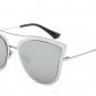 Fashion Alloy Frame Cat Eye Sunglasses Women Brand Designer Big Frame Woman Sun Glasses Oculos De So