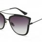 Fashion Alloy Frame Cat Eye Sunglasses Women Brand Designer Big Frame Woman Sun Glasses Oculos De So