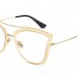 Fashion Alloy Frame Cat Eye Sunglasses Women Brand Designer Big Frame Woman Sun Glasses Oculos De So