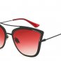 Fashion Alloy Frame Cat Eye Sunglasses Women Brand Designer Big Frame Woman Sun Glasses Oculos De So