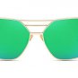 Retro Three beams Sunglasses Women Brand Designer Coating Flat Sun Glasses Shades Pink Men UV400 Gla