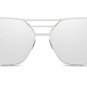 Retro Three beams Sunglasses Women Brand Designer Coating Flat Sun Glasses Shades Pink Men UV400 Gla