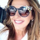 Fashion Cat Eye Sunglasses Women New Diamonds Decorative Rhinestone Brand Designer Glasses Women  Lu