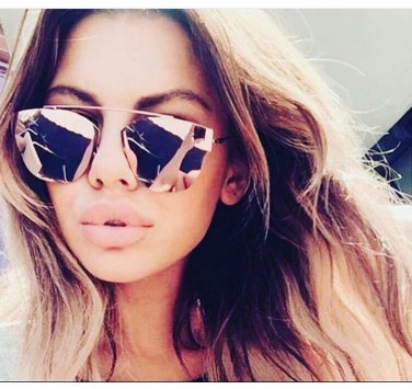 Flat Mirror Fashion Elegant Sunglasses Women Metal Vintage Ultralight Gafas Vintage Pilot Oculo de s
