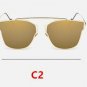 Flat Mirror Fashion Elegant Sunglasses Women Metal Vintage Ultralight Gafas Vintage Pilot Oculo de s