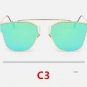 Flat Mirror Fashion Elegant Sunglasses Women Metal Vintage Ultralight Gafas Vintage Pilot Oculo de s