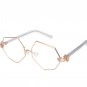Unique Hexagon Square Clear Sunglasses Women Fashion Brand Designer Men Metal Frame Transparent Sun