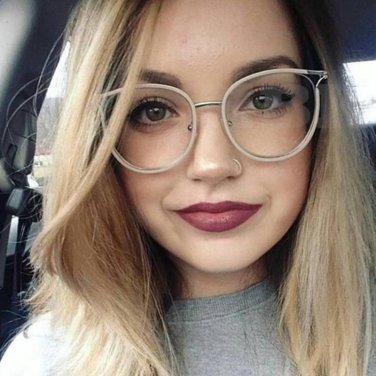Fashion Oversized Round Cat Eye Sunglasses Women UV400 Retro Brand Designer Big Frame Sun Glasses Fo