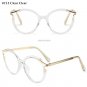 Fashion Oversized Round Cat Eye Sunglasses Women UV400 Retro Brand Designer Big Frame Sun Glasses Fo