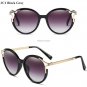 Fashion Oversized Round Cat Eye Sunglasses Women UV400 Retro Brand Designer Big Frame Sun Glasses Fo