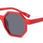 Fashion Small Polygon Sunglasses Women Brand Designer Goggle Shield Sun Glasses For Female Men Red P