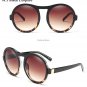 Luxury Brand Designer Italy Round Sunglasses Women 2017 Brown Vintage Metal Shade Frame Retro Cross 