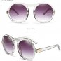 Luxury Brand Designer Italy Round Sunglasses Women 2017 Brown Vintage Metal Shade Frame Retro Cross 