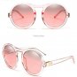 Luxury Brand Designer Italy Round Sunglasses Women 2017 Brown Vintage Metal Shade Frame Retro Cross 