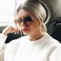 Ladies Brand Oversized Mirror Round Sunglasses Women Vintage Brand Design Shades Oculos Female Retro