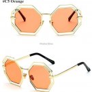 2017 New Hexagon Sunglasses Clear Women Brand Designer Retro MyopiaSunglass Classic Female Gradient 