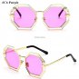 2017 New Hexagon Sunglasses Clear Women Brand Designer Retro MyopiaSunglass Classic Female Gradient