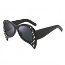 Sexy Luxury Cat Eye Sunglasses Retro Special Bat Shade Pink Black Brown Rivet Oversized Cat Eye Shad