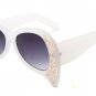 Sexy Luxury Cat Eye Sunglasses Retro Special Bat Shade Pink Black Brown Rivet Oversized Cat Eye Shad