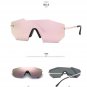 Newest Men Luxury Brand Sunglasses Vintage Rivet Oversized Frame Silver Gray Lens Glasses Suqare Eye