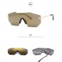 Newest Men Luxury Brand Sunglasses Vintage Rivet Oversized Frame Silver Gray Lens Glasses Suqare Eye