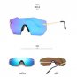Newest Men Luxury Brand Sunglasses Vintage Rivet Oversized Frame Silver Gray Lens Glasses Suqare Eye