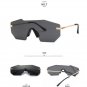 Newest Men Luxury Brand Sunglasses Vintage Rivet Oversized Frame Silver Gray Lens Glasses Suqare Eye