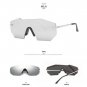 Newest Men Luxury Brand Sunglasses Vintage Rivet Oversized Frame Silver Gray Lens Glasses Suqare Eye
