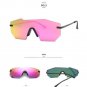 Newest Men Luxury Brand Sunglasses Vintage Rivet Oversized Frame Silver Gray Lens Glasses Suqare Eye