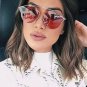 Classic Cat Eye Metal Women Sunglasses Brand Designer Yellow Pink Sunglasses Retro Vintage Women Fas