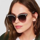 Fashion Rhinestone Sexy Cat Eye Sunglasses Italy Brand Designer Luxury Ladies Diamond Frame Sun Glas