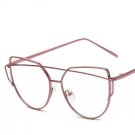 Vintage Cat Eye Celebrity Sunglasses Women Clear Female Brand Sunglass Rivet Mirror Sun Glasses Lune