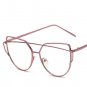 Vintage Cat Eye Celebrity Sunglasses Women Clear Female Brand Sunglass Rivet Mirror Sun Glasses Lune