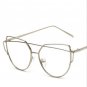 Vintage Cat Eye Celebrity Sunglasses Women Clear Female Brand Sunglass Rivet Mirror Sun Glasses Lune