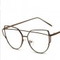 Vintage Cat Eye Celebrity Sunglasses Women Clear Female Brand Sunglass Rivet Mirror Sun Glasses Lune