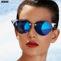 Fashion Oversized Cat Eye Diamond Mirror Sunglasses Women Brand Designer Metal Frame Lady Sun Galss
