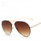 Classic Flat Top Sun glasses Ocean Pilot Mirror Sunglasses  Pink UV400 2017 Male Famous Cool Brand D