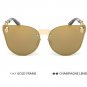 Gothic Skull Sunglasses Women Oversized Rimless Cat Eye Sunglasses Men Vintage Fashion Mirror Sun Gl