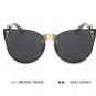 Gothic Skull Sunglasses Women Oversized Rimless Cat Eye Sunglasses Men Vintage Fashion Mirror Sun Gl