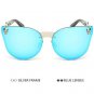 Gothic Skull Sunglasses Women Oversized Rimless Cat Eye Sunglasses Men Vintage Fashion Mirror Sun Gl