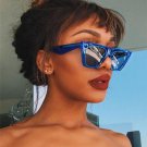 Cat Eye Personality Sunglasses Big Frame Transparent Bright Lens Sun Glasses Women Minimalist Design