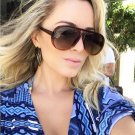 Pilot Sunglasses Lady Fashion Big Frame Sun Glasses Women Designer Vintage Gradient Frame Unisex Bla